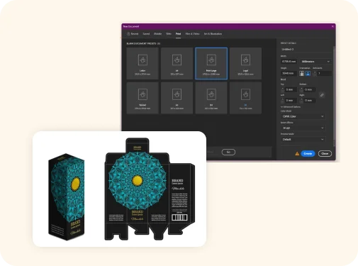 image and graphics for mockup of pouches