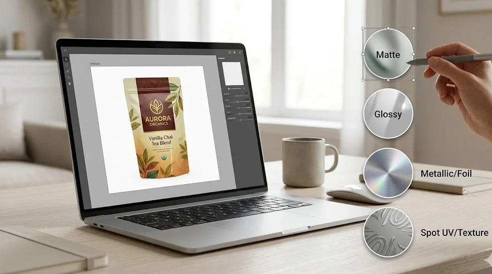 3d finishing effect on packaging