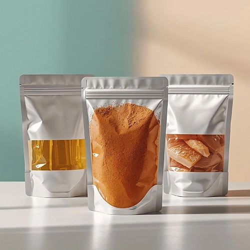 Clear and White Mylar Bags View 1